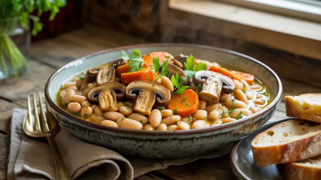 Cozy White Bean Mushroom Stew (Vegan) Soup recipe