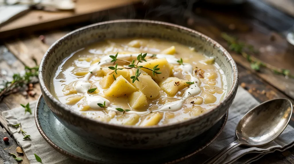 Creamy Potato Garlic Soup Soup recipe