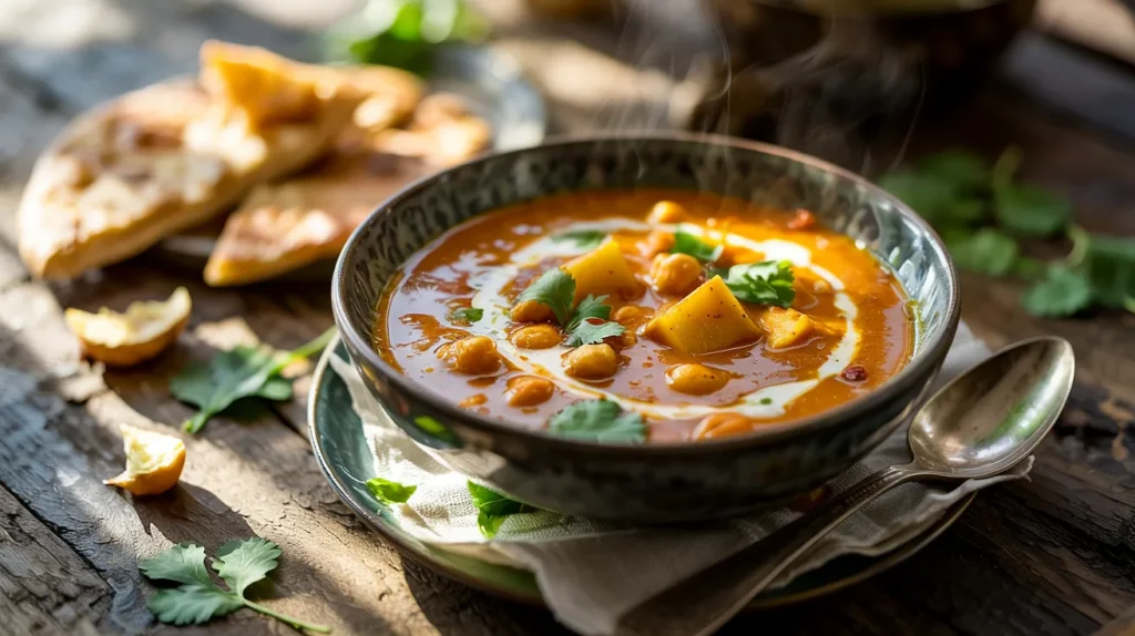 Curry Soup with Chickpeas and Potatoes Soup recipe