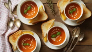 Easy Tomato Soup With Grilled Cheese