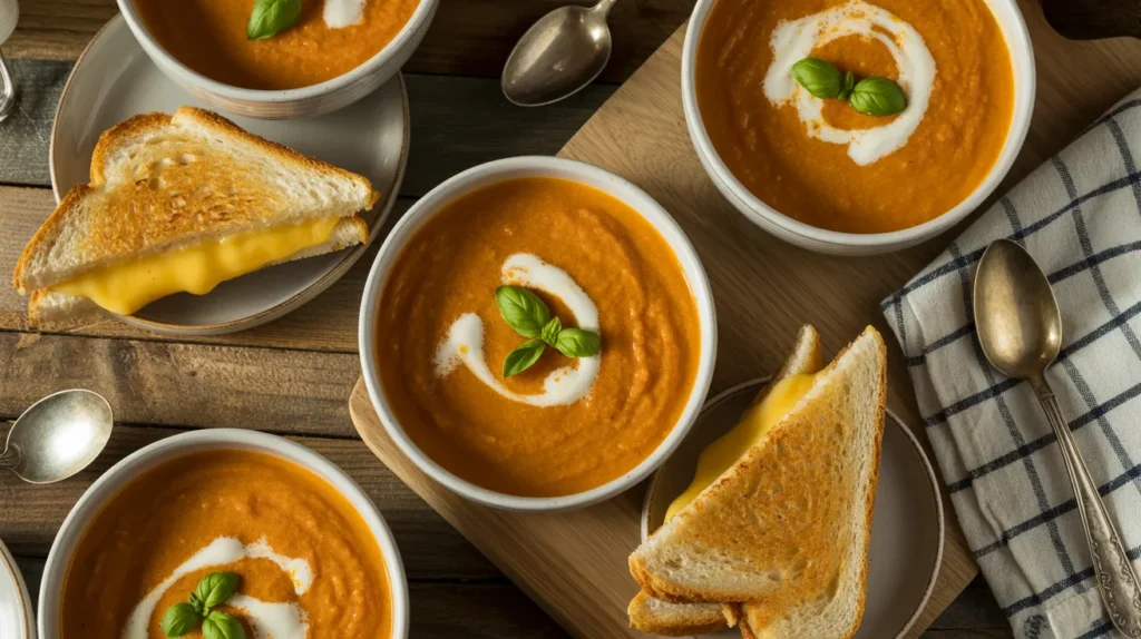 Easy Tomato Soup With Grilled Cheese Soup recipe