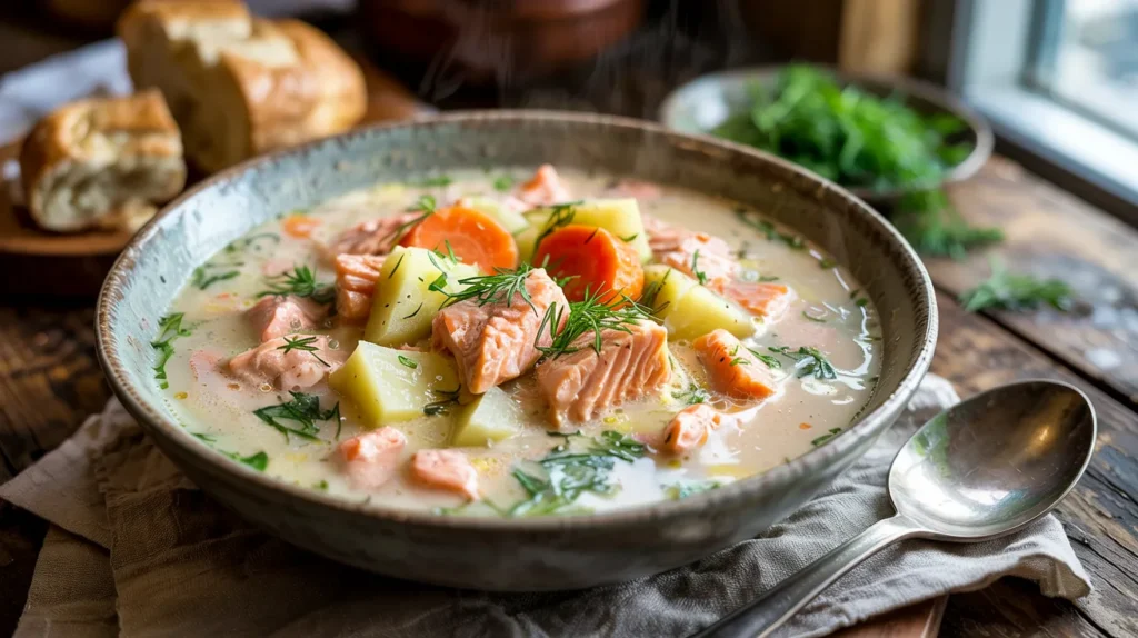 Finnish Salmon Soup (Lohikeitto) Soup recipe