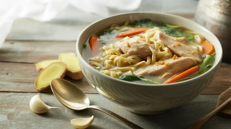 Ginger Garlic Chicken Noodle Soup