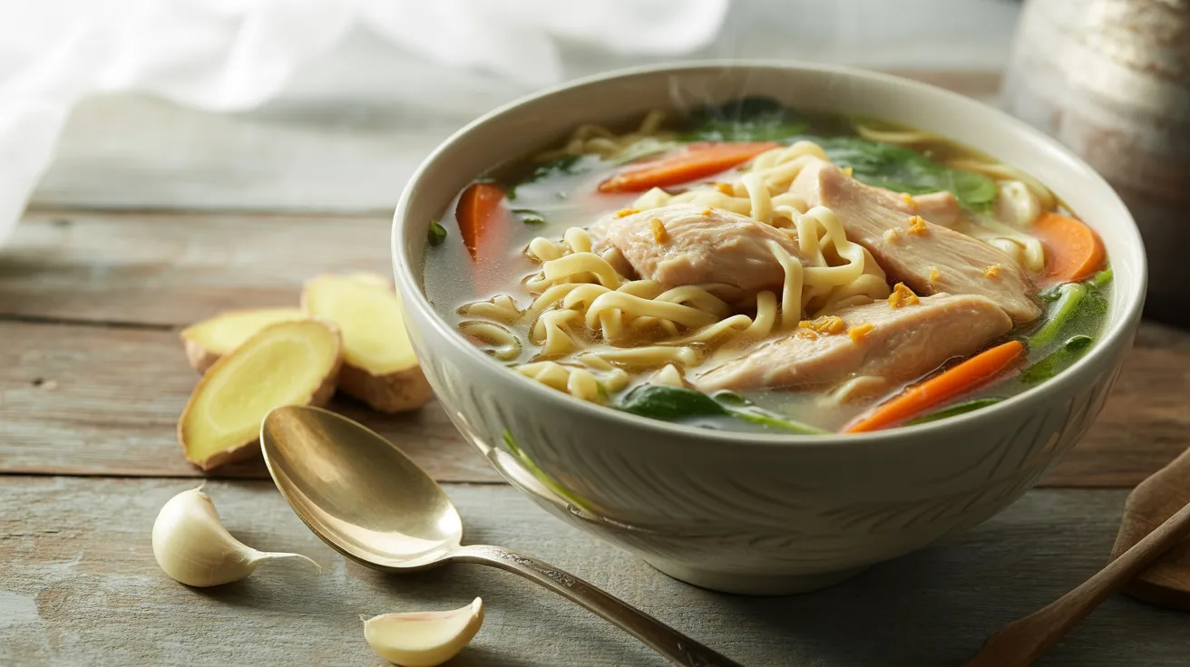 Ginger Garlic Chicken Noodle Soup