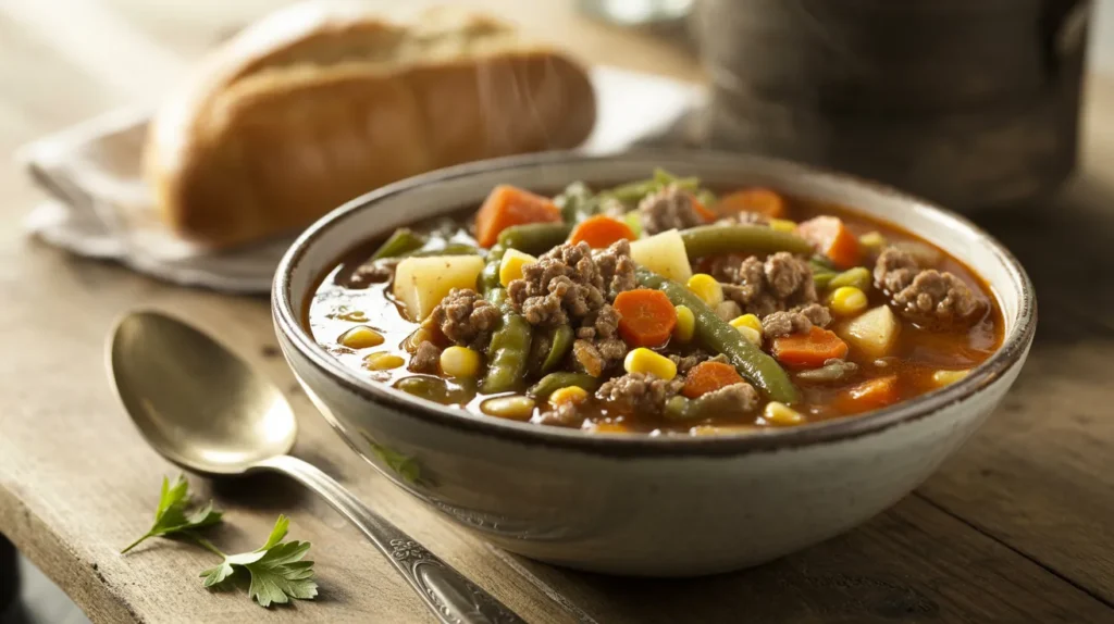 Ground Beef Vegetable Soup Soup recipe