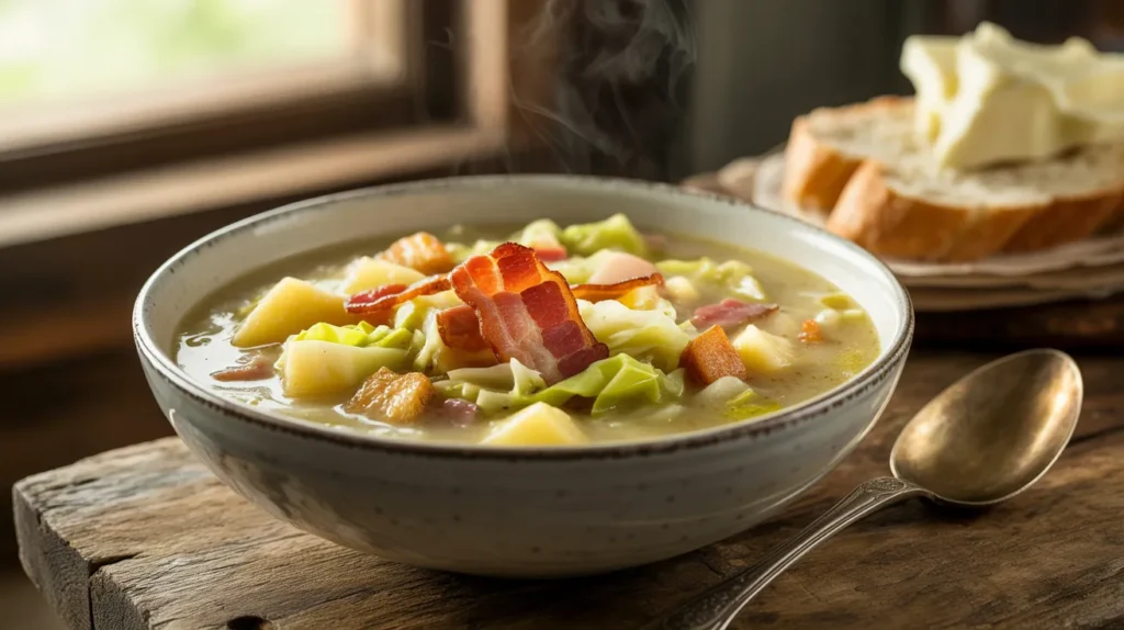 Irish Bacon, Cabbage, and Potato Soup Soup recipe