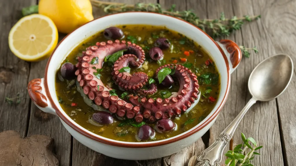 Mediterranean octopus sauce