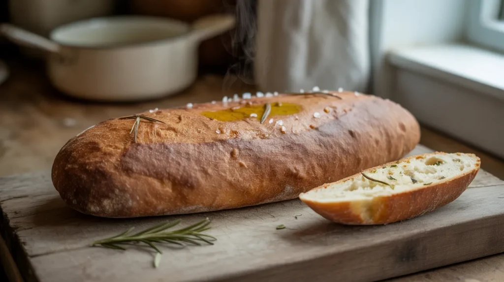 Rosemary ciabatta bread gluten free, vegan Vegan Recipe