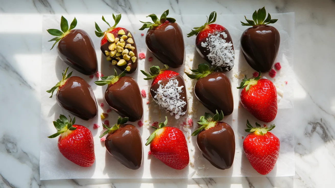 Vegan chocolate covered strawberries