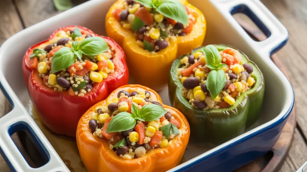 Vegan stuffed peppers Vegan Recipe