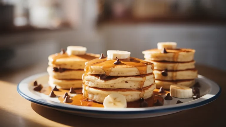 chocolate chip and banana pancakes