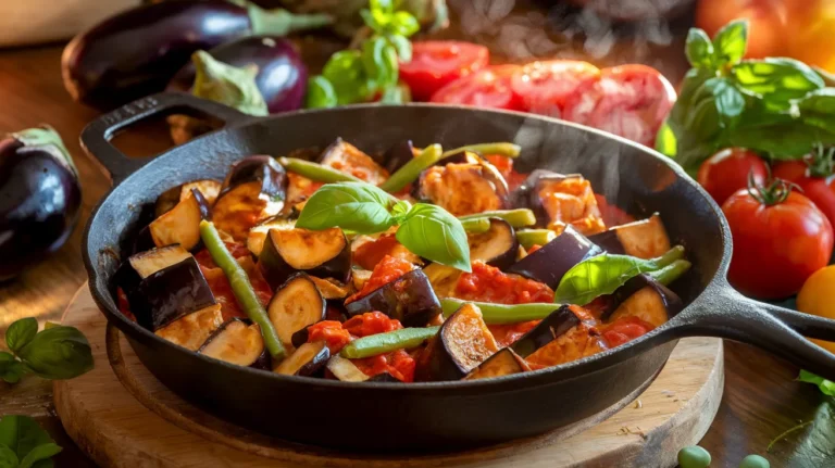 eggplant with green beans