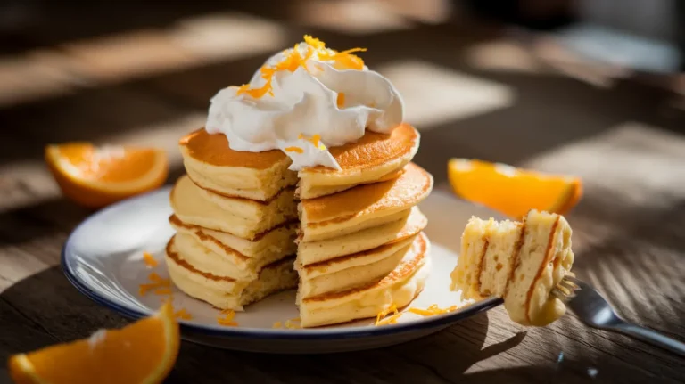 orange cream pancakes
