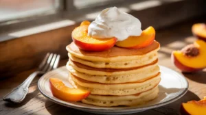 peaches cream pancakes