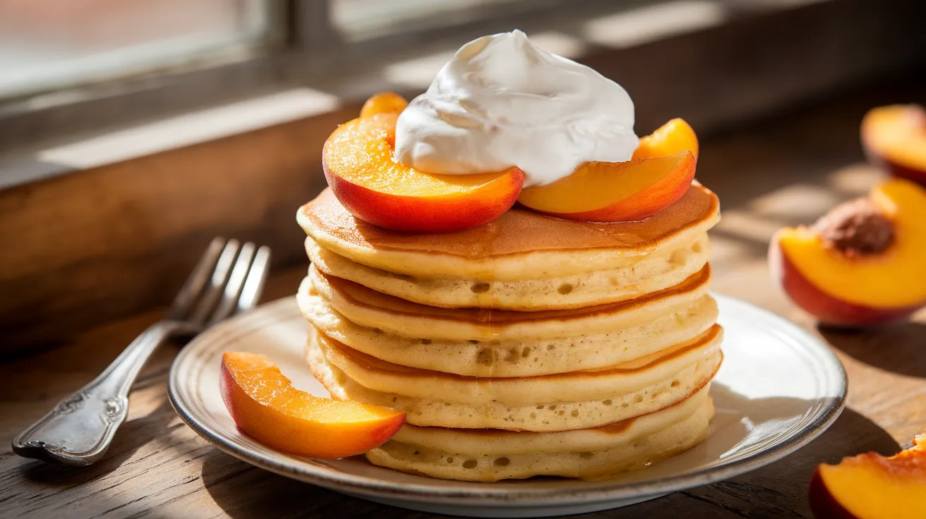 peaches cream pancakes