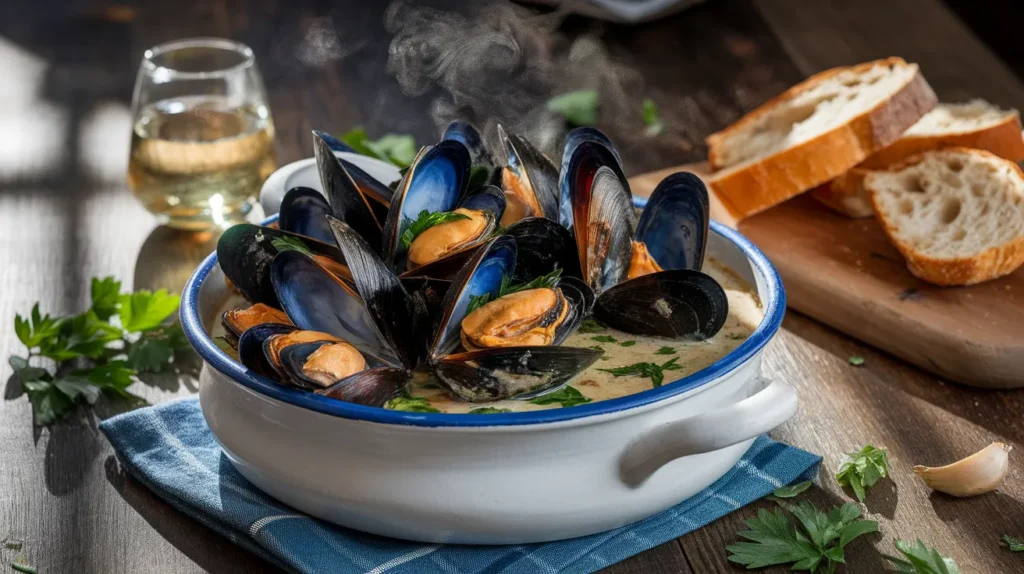 white wine mussel sauce