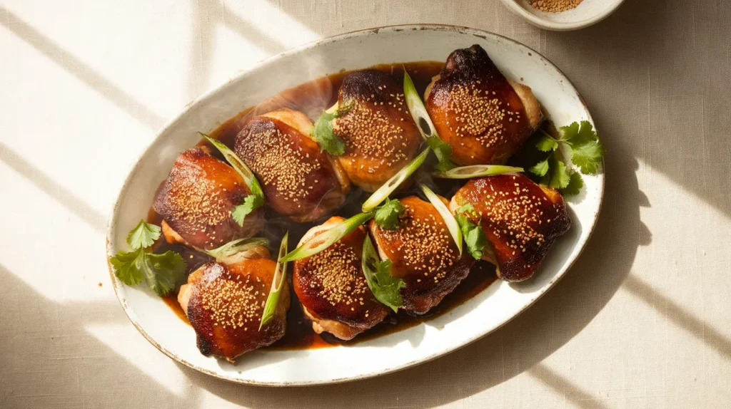 Asian chicken dinner