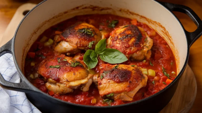 braised chicken thighs in tomato sauce