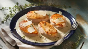 chicken with white sauce
