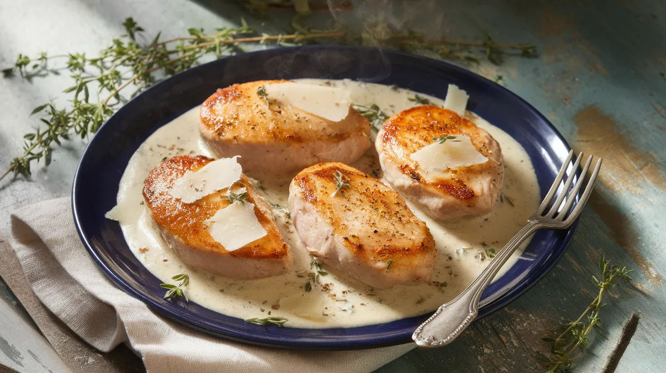 chicken with white sauce