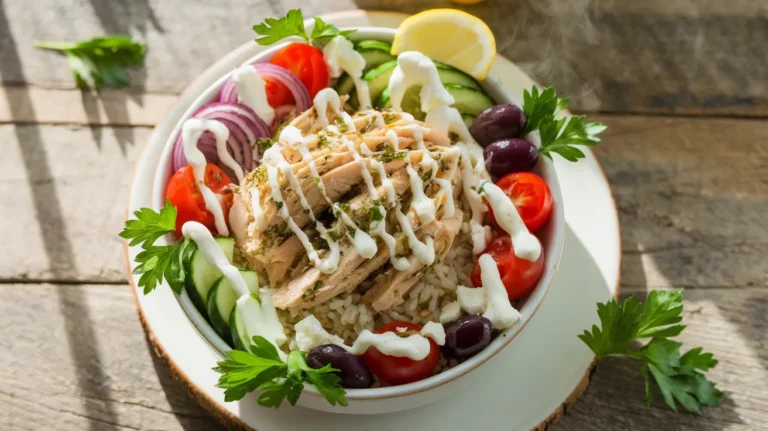 crockpot greek chicken bowls
