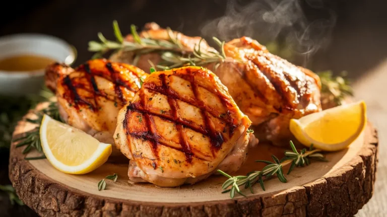 garlic herb grilled chicken thighs