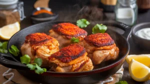 harissa spiced chicken thighs