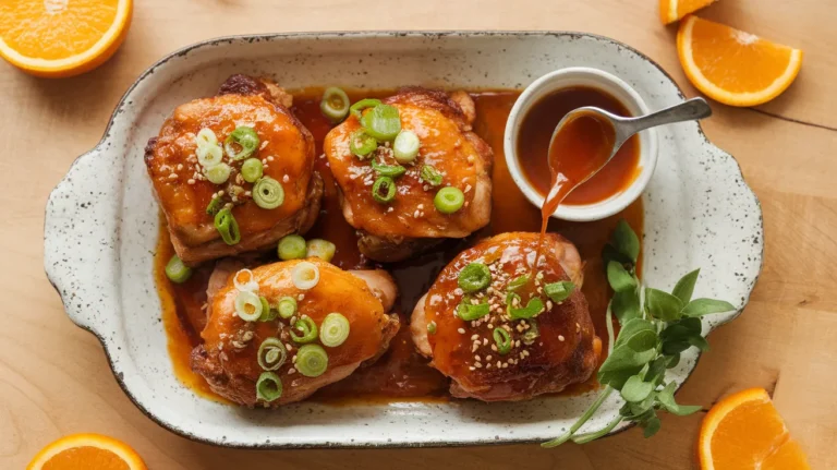 orange glazed chicken thighs