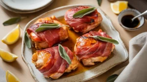 prosciutto-wrapped chicken thighs