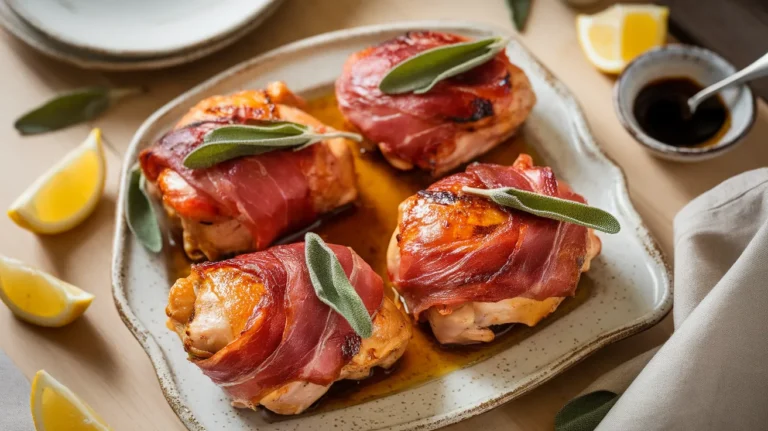 prosciutto-wrapped chicken thighs