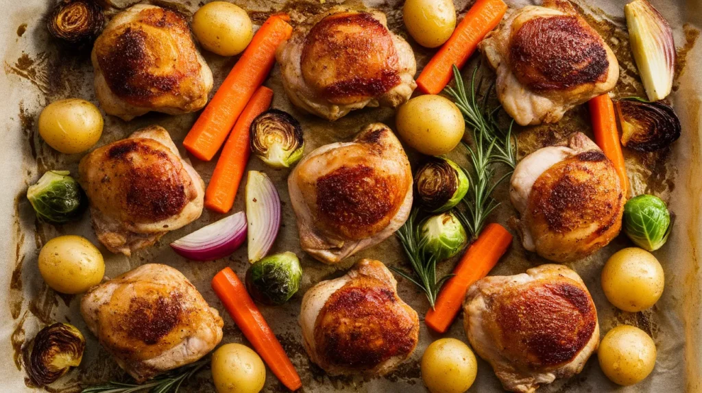 sheet pan chicken dinner