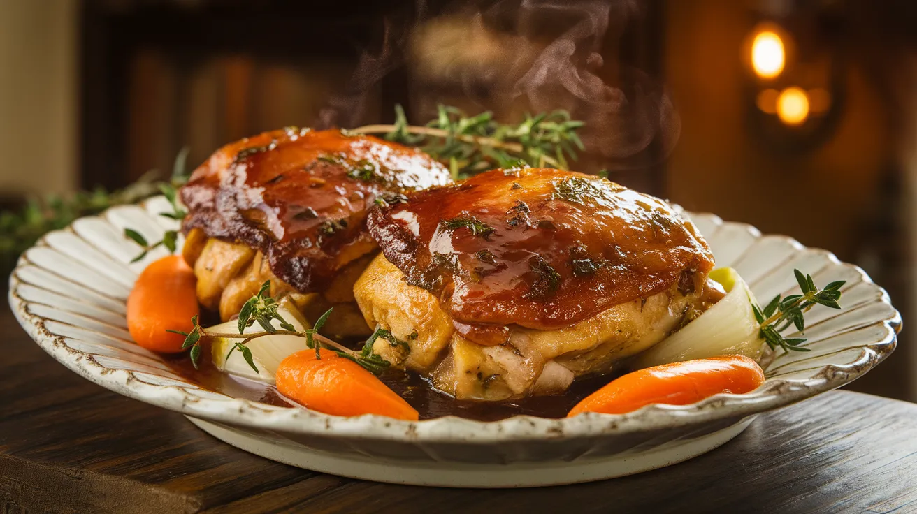 slow cooker braised chicken thighs