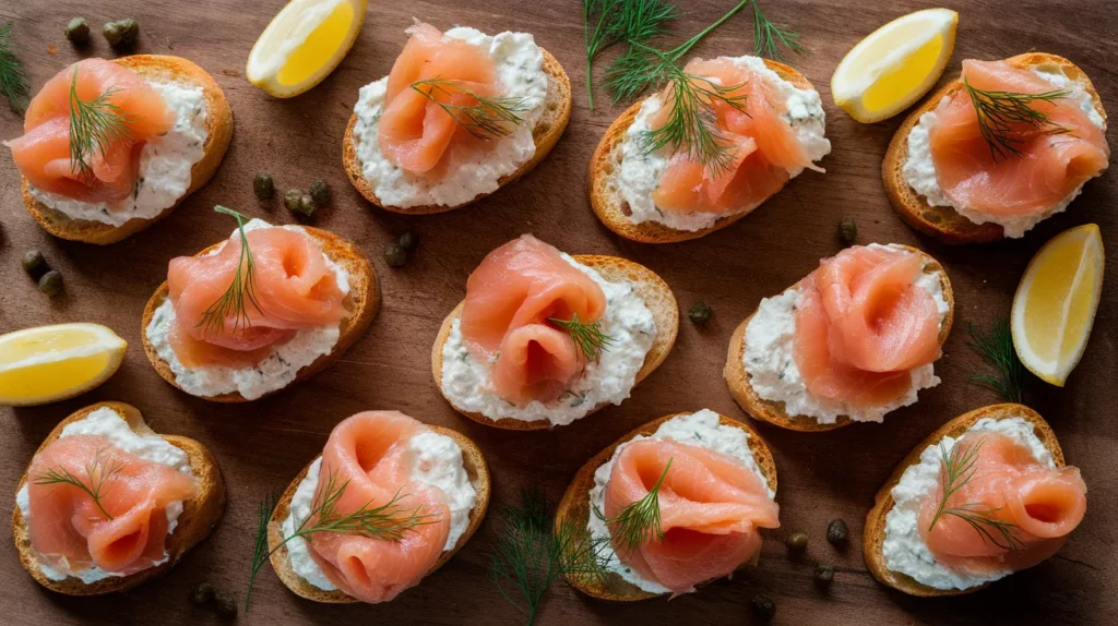 smoked salmon crostini