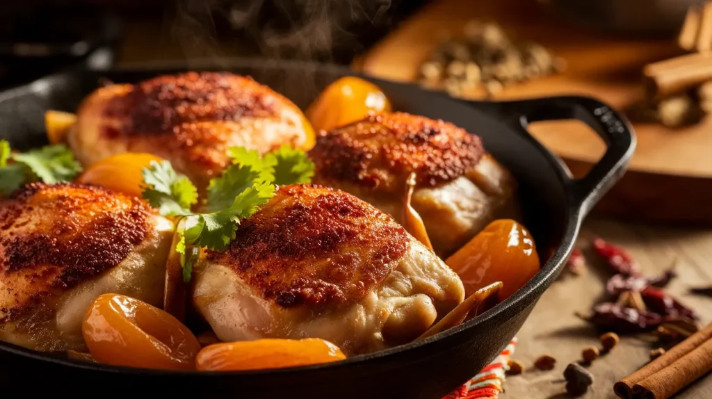 spiced chicken thighs