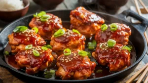 sticky korean gochujang chicken thighs