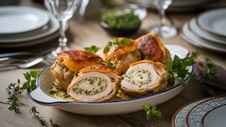 stuffed chicken thighs with herbs