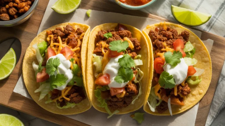 ground beef and chorizo tacos