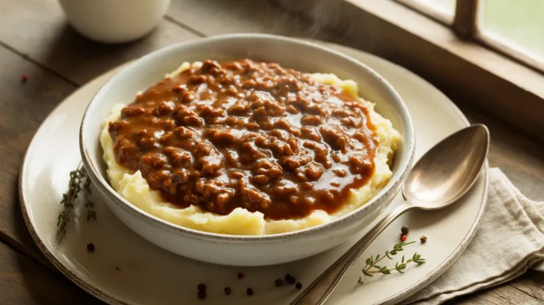 ground beef brown gravy