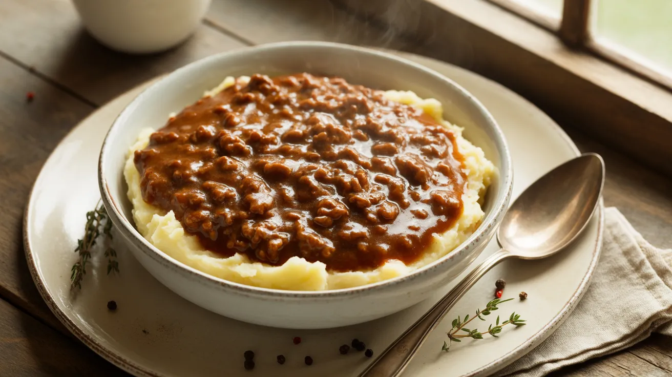 ground beef brown gravy