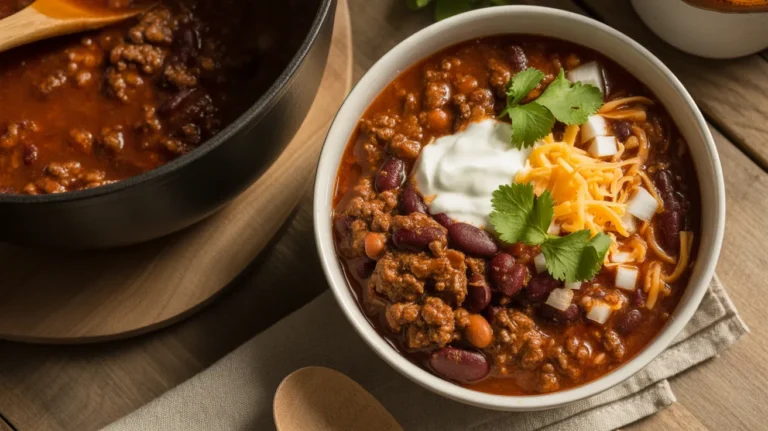 ground beef chili dutch oven