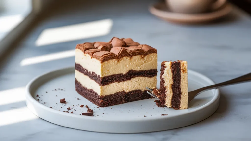 homemade brownie cheesecake