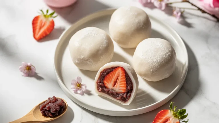 strawberry daifuku mochi