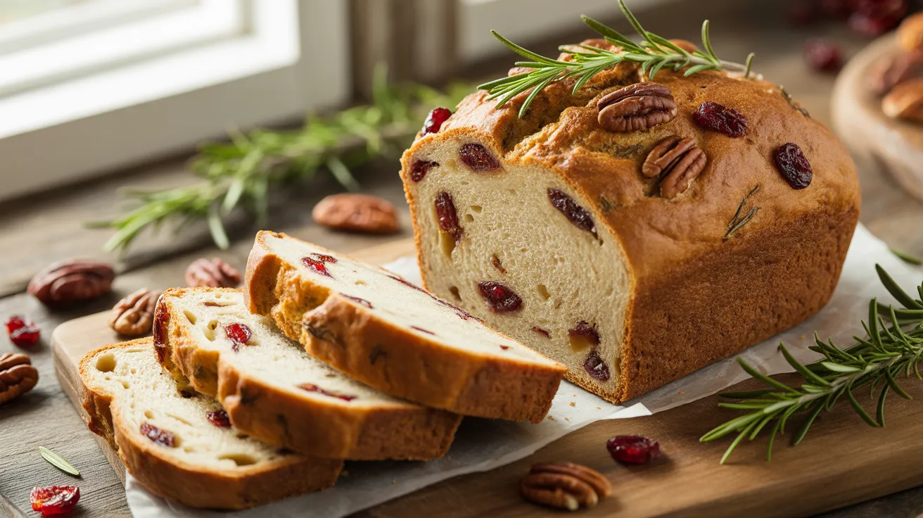 Rosemary Bread with Dried Cranberries and Pecans