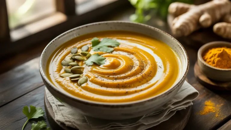 Pumpkin Turmeric and Ginger Soup