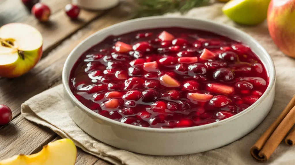 apple sauce with cranberries