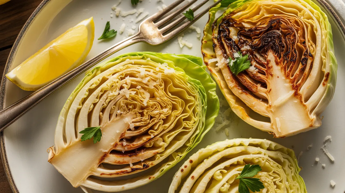 blistered cabbage steaks