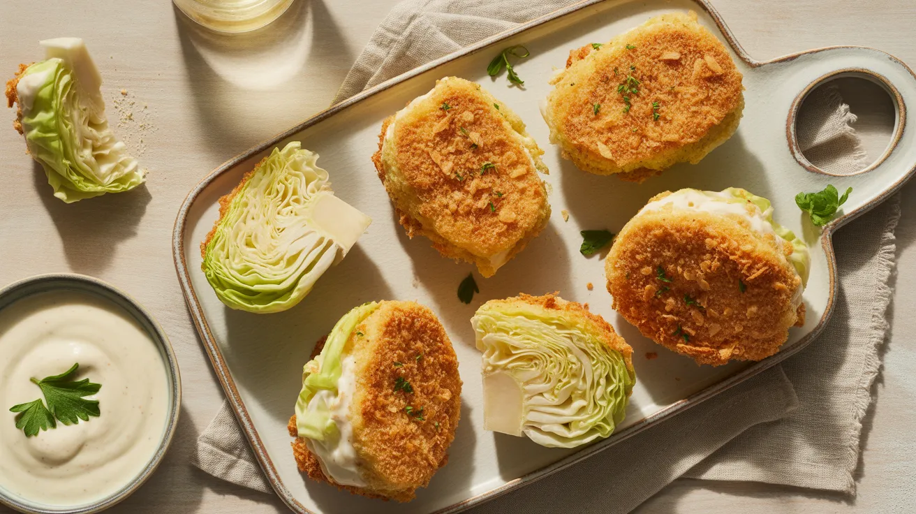 cabbage alfredo bites
