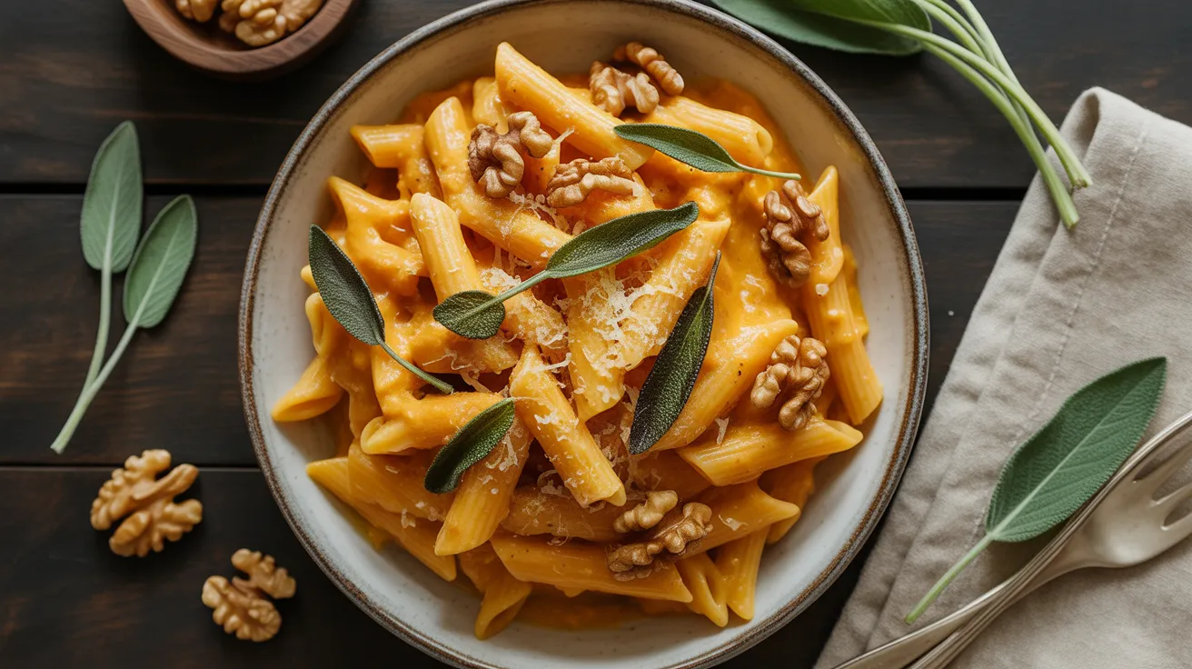 creamy butternut squash pasta with sage