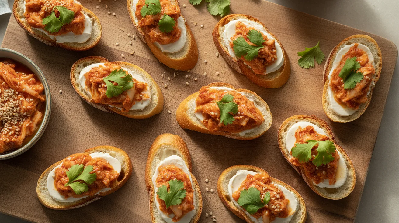 kimchi crostini