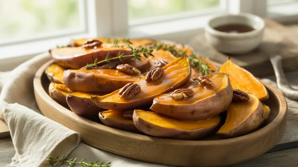 maple glazed sweet potatoes recipe